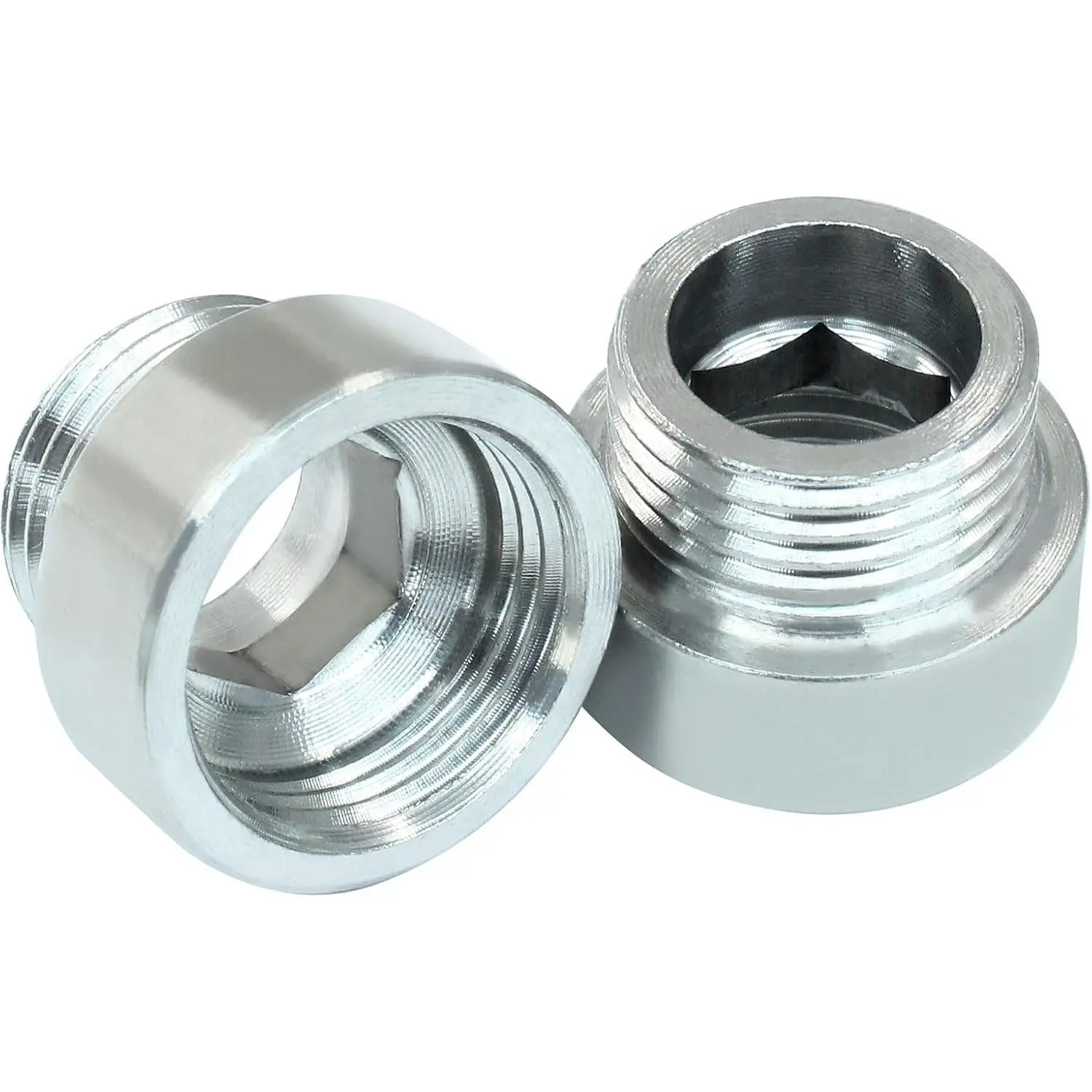 2 Pack 10mm Stainless Steel Shower  Extension | Durable Shower Arm Extension, 1/2PT Male to 1/2PT Female Thread, Bathroom Accessories