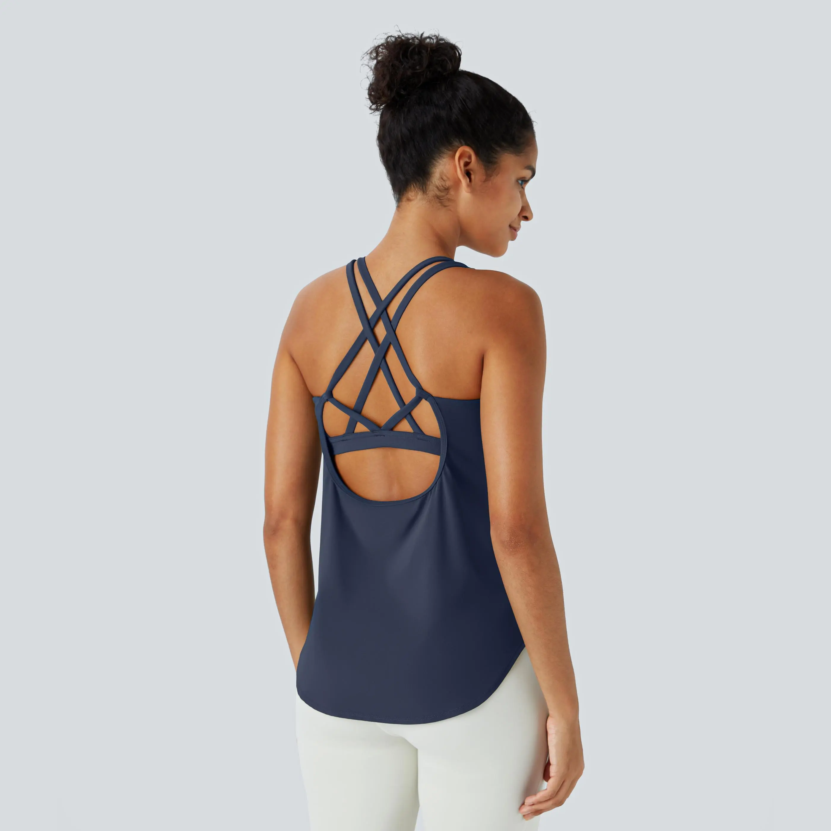 Halara UltraSculpt™ Round Neck Curved Hem Workout Tank Top Halara UltraSculpt™ Round Neck Curved Hem Workout Tank Top