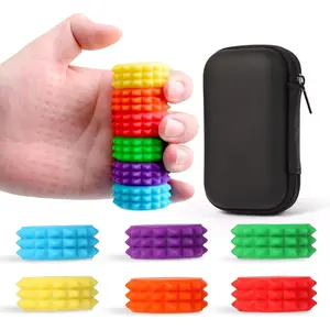 Silicone Magnetic Stress Balls, 6 Pack Pain Stim Fidget Toys Adults & Teens, Sensory Toys for Kids with Autism ADHD with Storage Box, Stress Relief & Focus Handheld Roller for Office Travel Classroomfidget toys