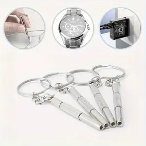 Mini Precision Eyeglass Screwdriver Set, 3-In-1 Eyewear Tightening Tool Kit with Keychain, Ideal for Glasses, Watches, Toys, Watchmaking