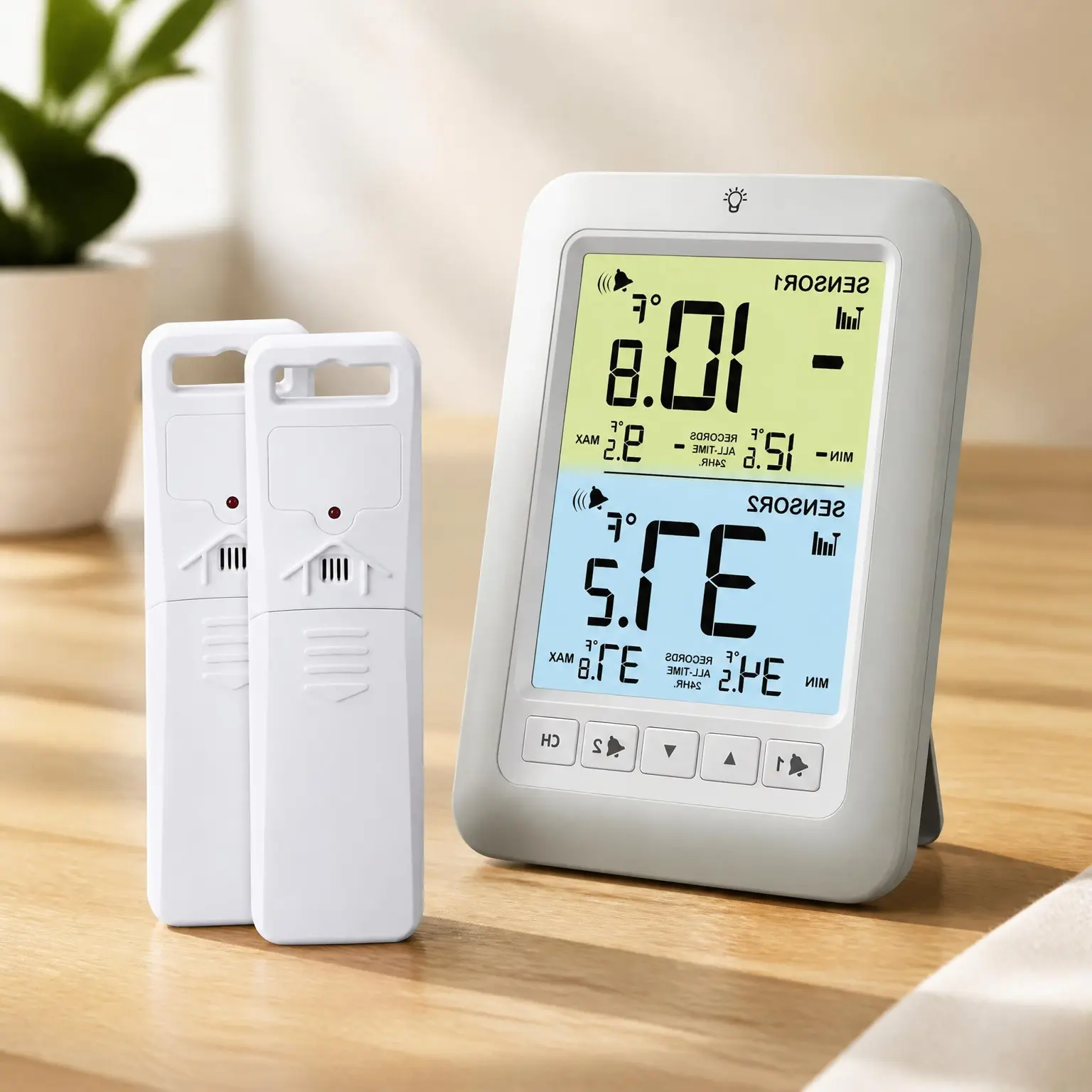 Digital Wireless Refrigerator Freezer Thermometer with Alarm