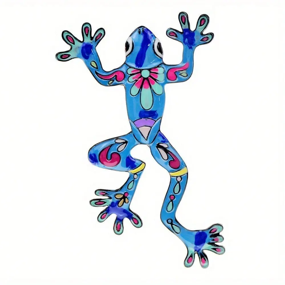 Boho Folk Art Multicolor Enamel Frog Brooch 1 Style Neutral Vacation Casual Outfit Decor Pin
