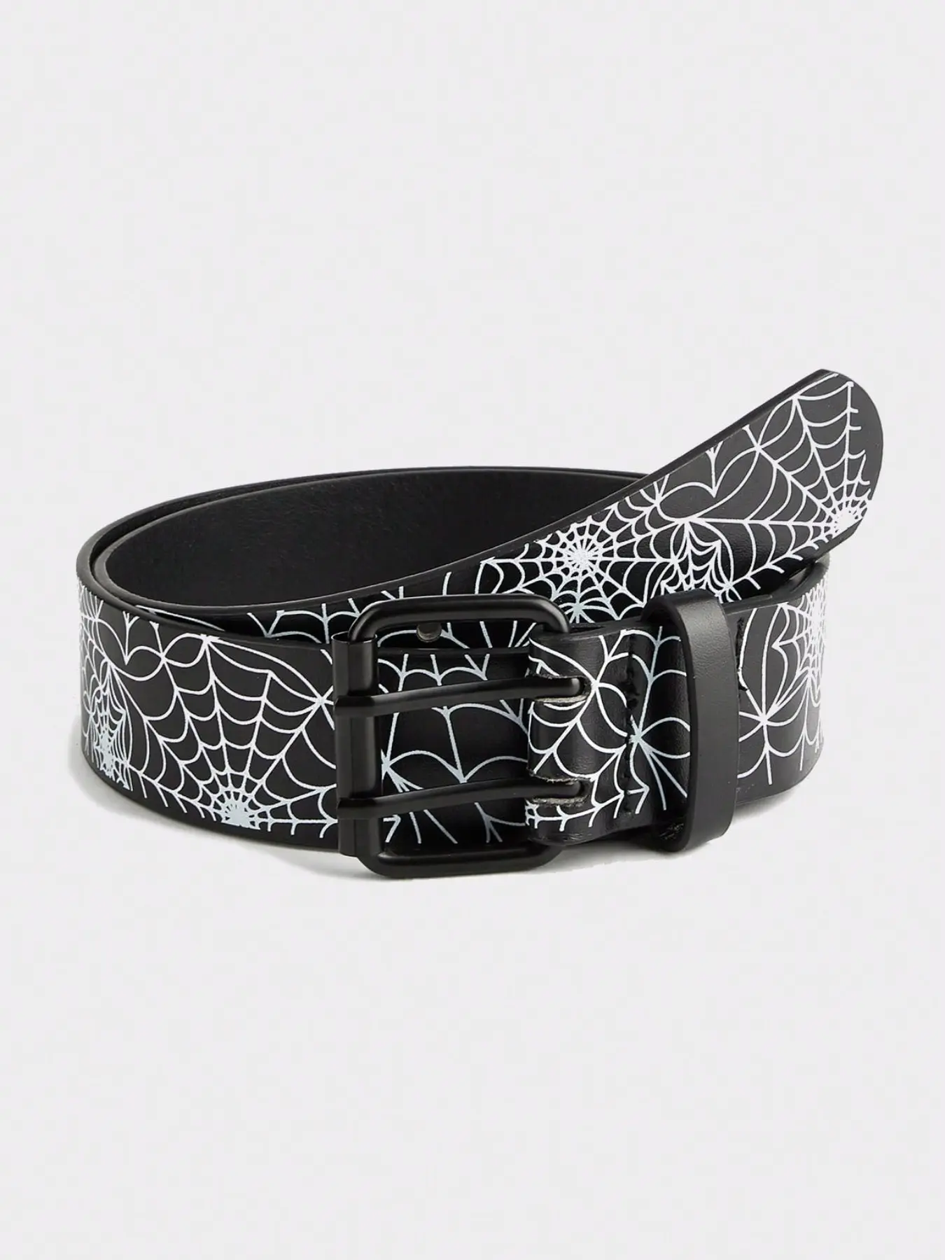 Millennial Street Style Women's Belt, Leather-Like Material, Spider Web Design, Y2K Festival Accessory, Perfect for Halloween, Parties, Music Festivals