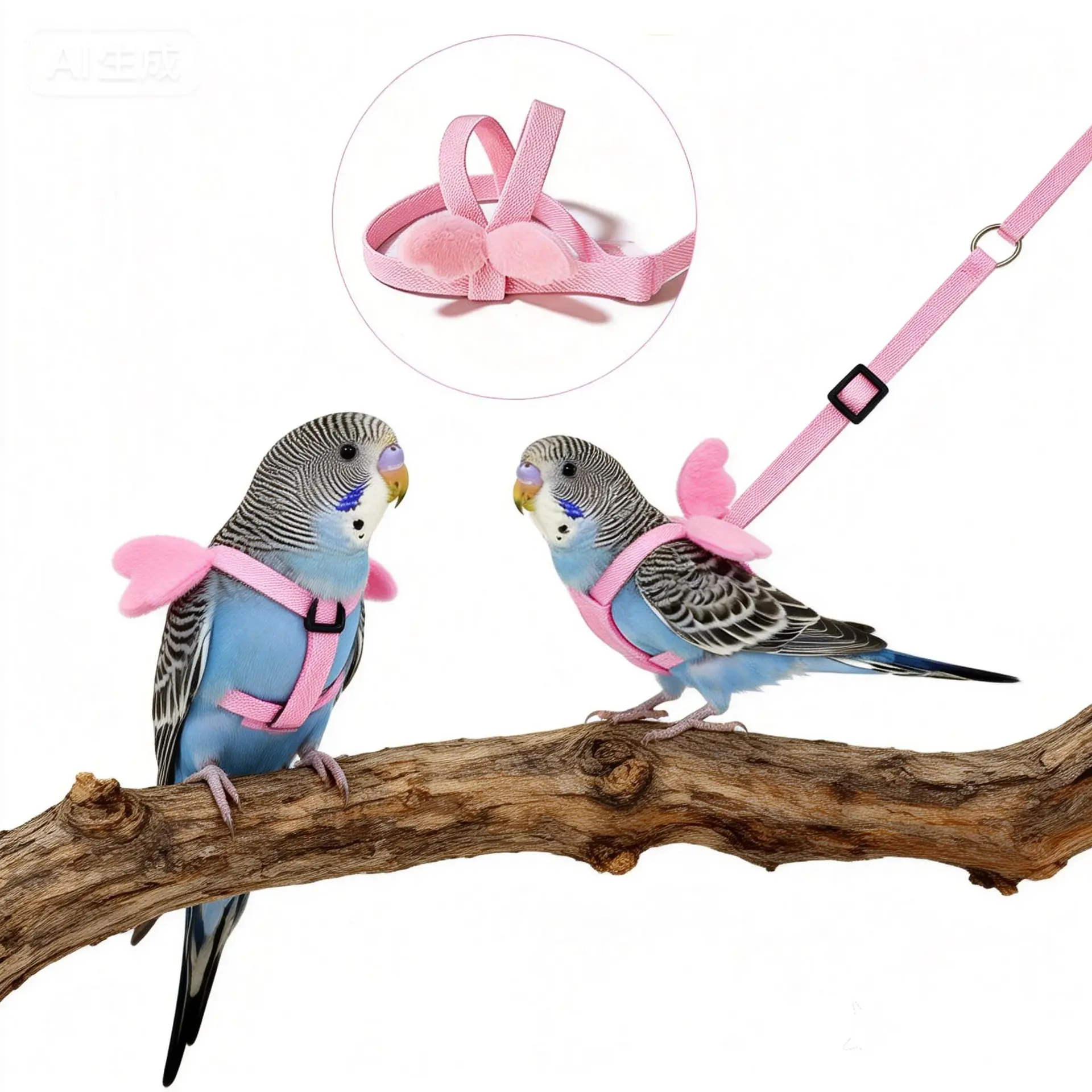 Adjustable Parrot Harness and Leash Set, Anti‑Bite Training Bird Walking Gear, Comfortable Secure Pet Bird Outdoor Flying Safety Accessory for Outside Activities