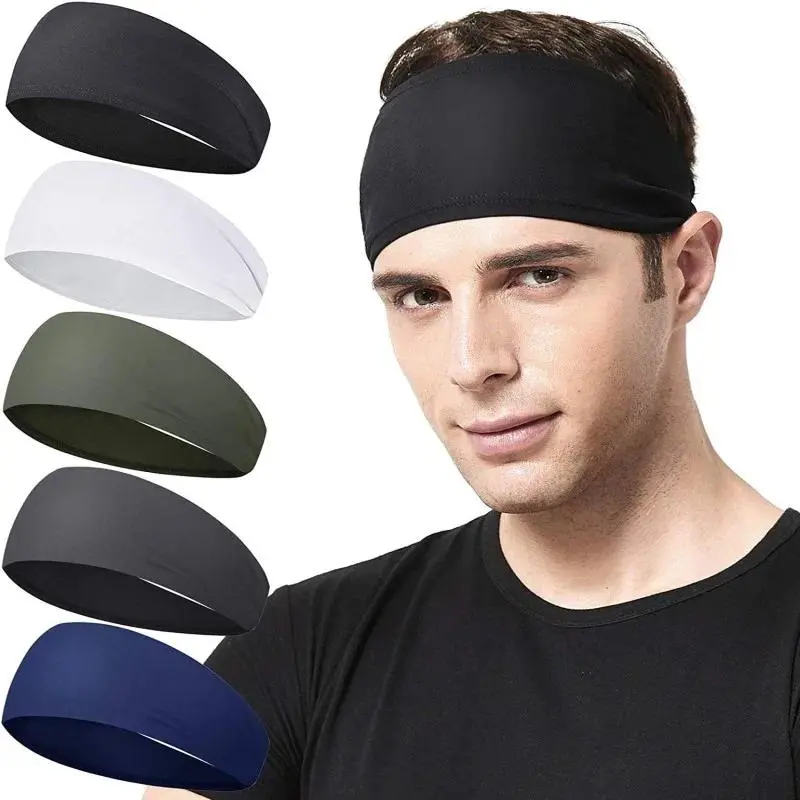 Unisex Sports Headband, Soft Stretchy Training Sweatband for Men & Women, Breathable Quick-Dry Headwrap for Yoga & Running, Stretchy Headbands, Training Headband