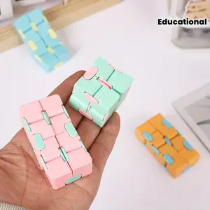 4/8/16pcs Macaron Color Series Multicolor Infinite Cube Toys, Fun And Educational, Infinite Loop Game, Compact And Portable, Spatial Flip Toy, Classroom Prize, Gift, Party Gift, Birthday Gift