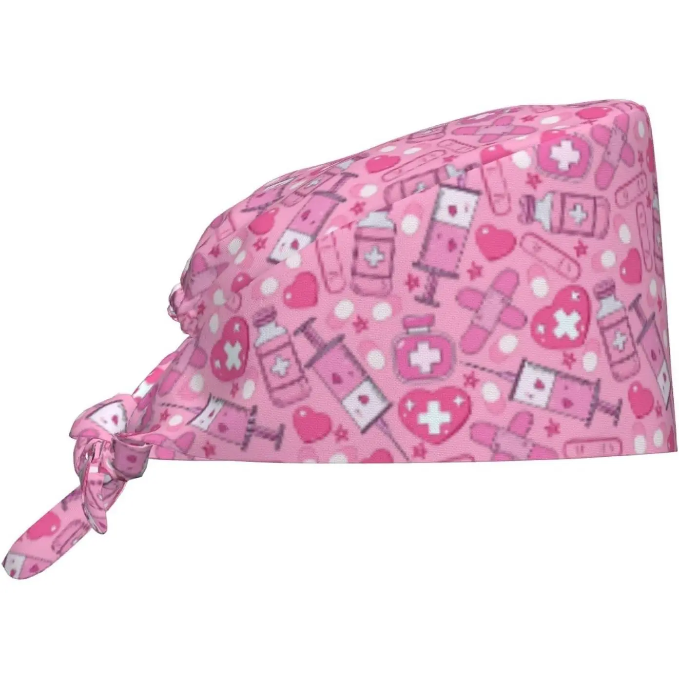 Working Cap Scrub Cap with Sweatband Adjustable Unisex Tie Back Hat for Cleaning Farm Nursing