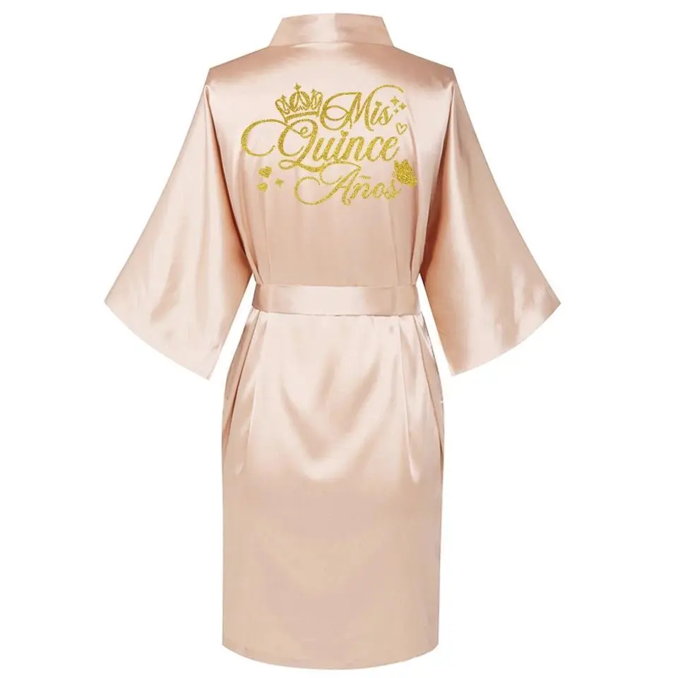 Mis Quince Años Bathrobe Mama de la Quinceañera Robe Woman Homewear Party Gift