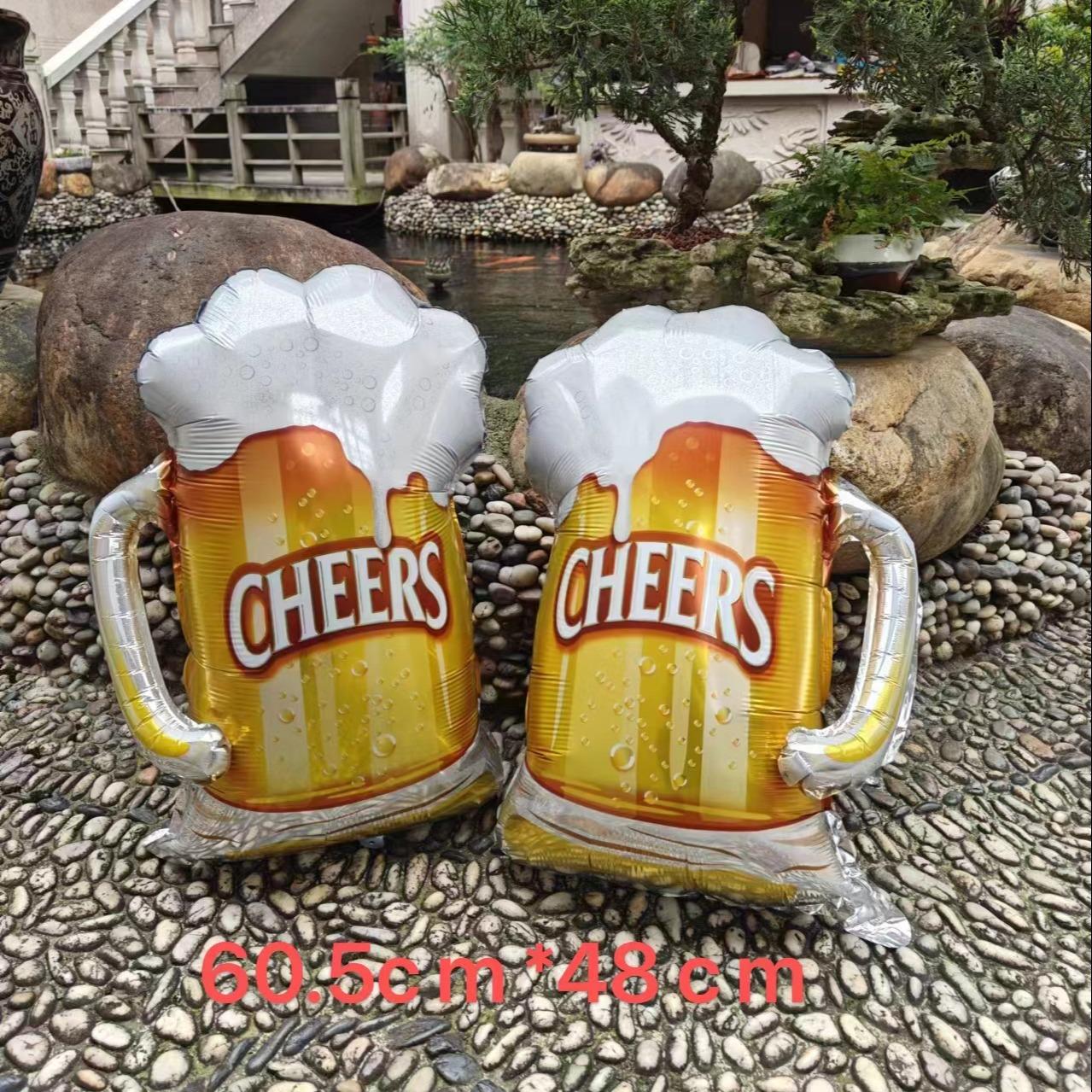 Beer Mug Shaped Balloon, 2 Counts/set Creative and Funny Balloons, Holiday Party Decoration Balloon, Festive & Party Supplies