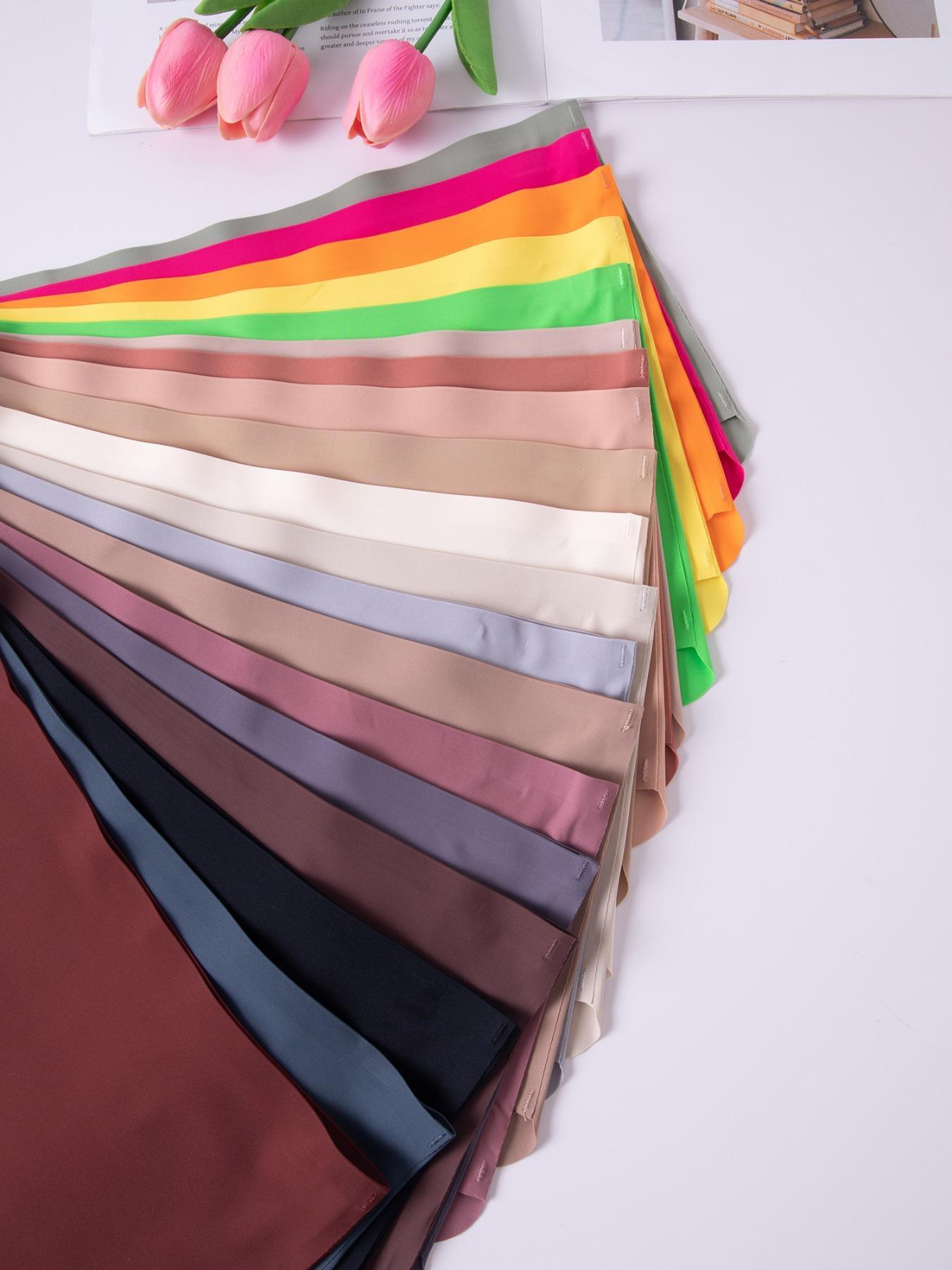 Women's Plain Scallop Trim Seamless Knicker, Soft Comfy Breathable High Waist Casual Panty for Daily Wear, Underwear for All Seasons