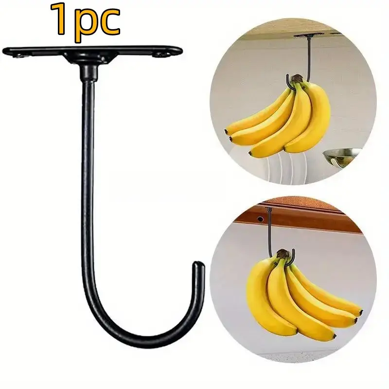 Banana Rack Hook, Banana Holder, Kitchen Hooks, Kitchen Cabinet Underneath Hook, Keep Bananas Fresh, Ideal for Other Kitchen Items, Model 101
