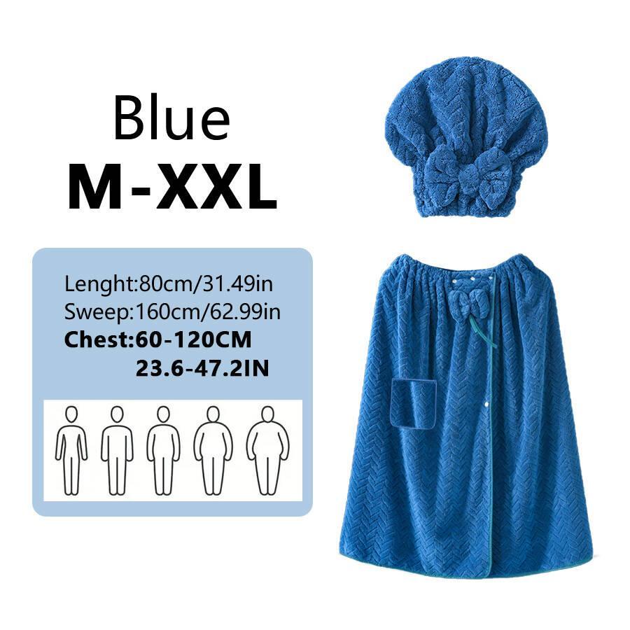 Plus Size Bath Skirt & Shower Cap Matching Set, 2 Counts/set Adjustable Fit Bath Skirt & Shower Cap, Thickened Cute Bath Skirt, Ideal for Home Use, Travel, Sauna, and Spa, Womenswear