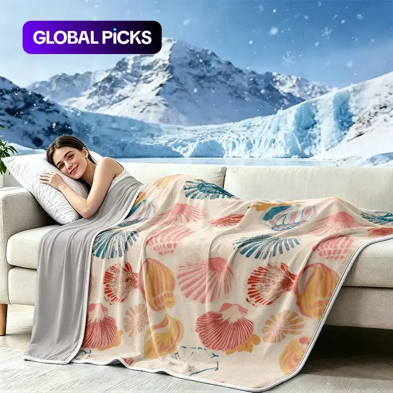 Double-layer cooling blanket, Lightweight throw blanket: ultra-soft, cool, skin-friendly, breathable, and lightweight, summer air-conditioning blanket, cooling technology, for bedrooms, sofas, offices #GLOBAL PICKS