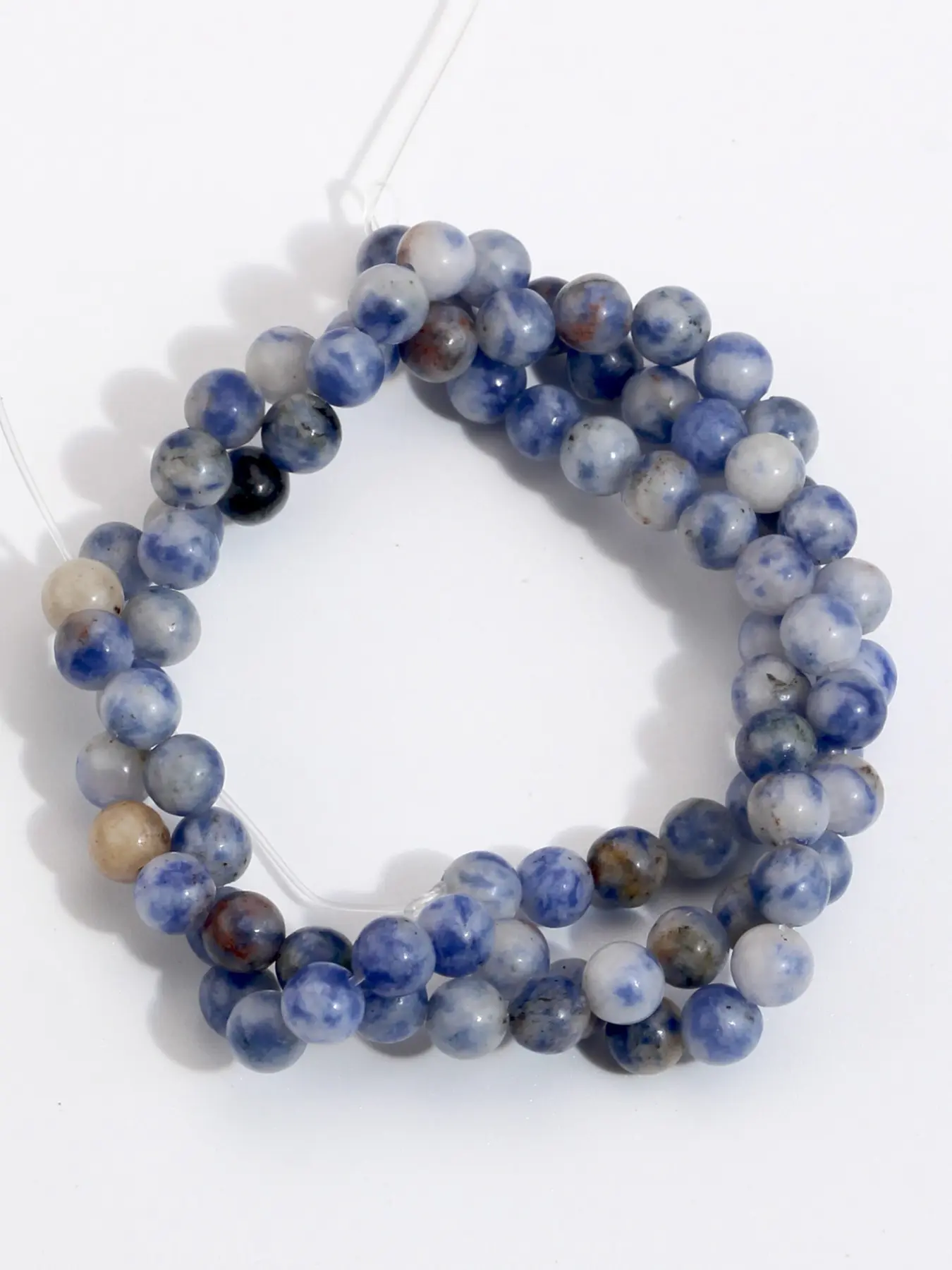 1 Strand Natural Blue Point Stone Beads DIY Jewelry Making Materials, DIY Beading, 15 Inch Craft Supplies, Handmade Accessories, 4-12mm Gemstone Beads