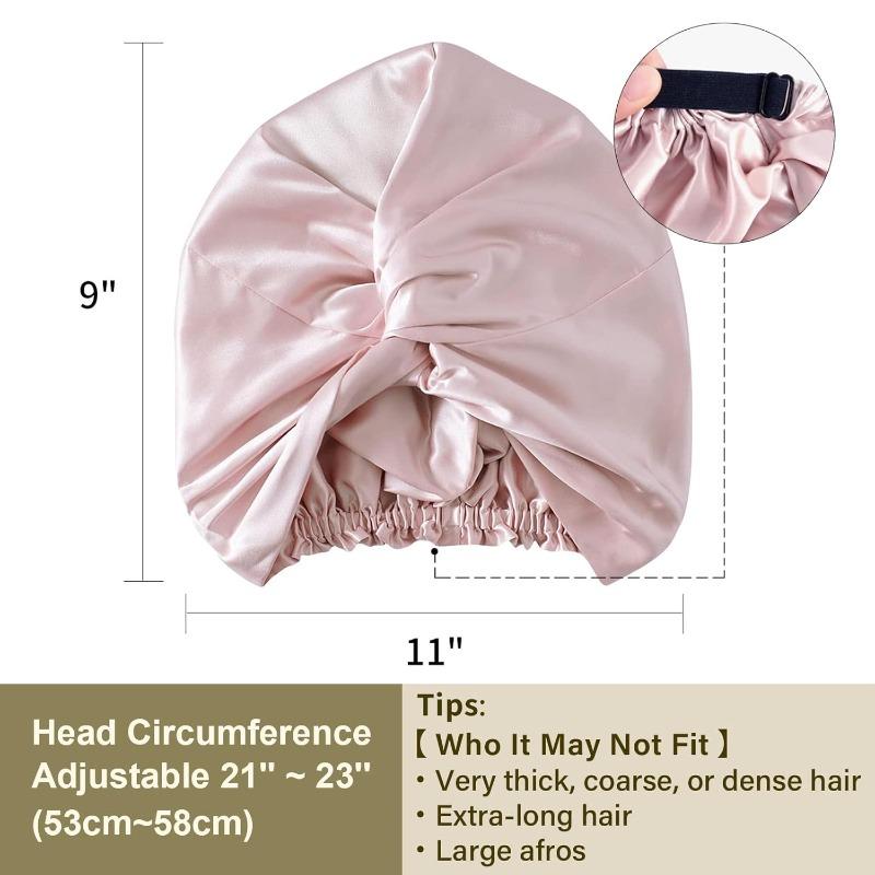 ZIMASILK 22 Momme 100% Mulberry Silk Bonnet for Sleeping and Women Hair Care Highest Grade 6A Silk Hair wrap for Sleeping with Premium Elastic Stay On Head 1Pc Pink