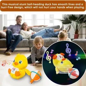Bright Balancing Ball Dancing Duck Toy, Automatic Obstacle Avoidance, Flashing Musical Light Up Music, Fun Interactive Sensory Baby Toy, Infant Plaything