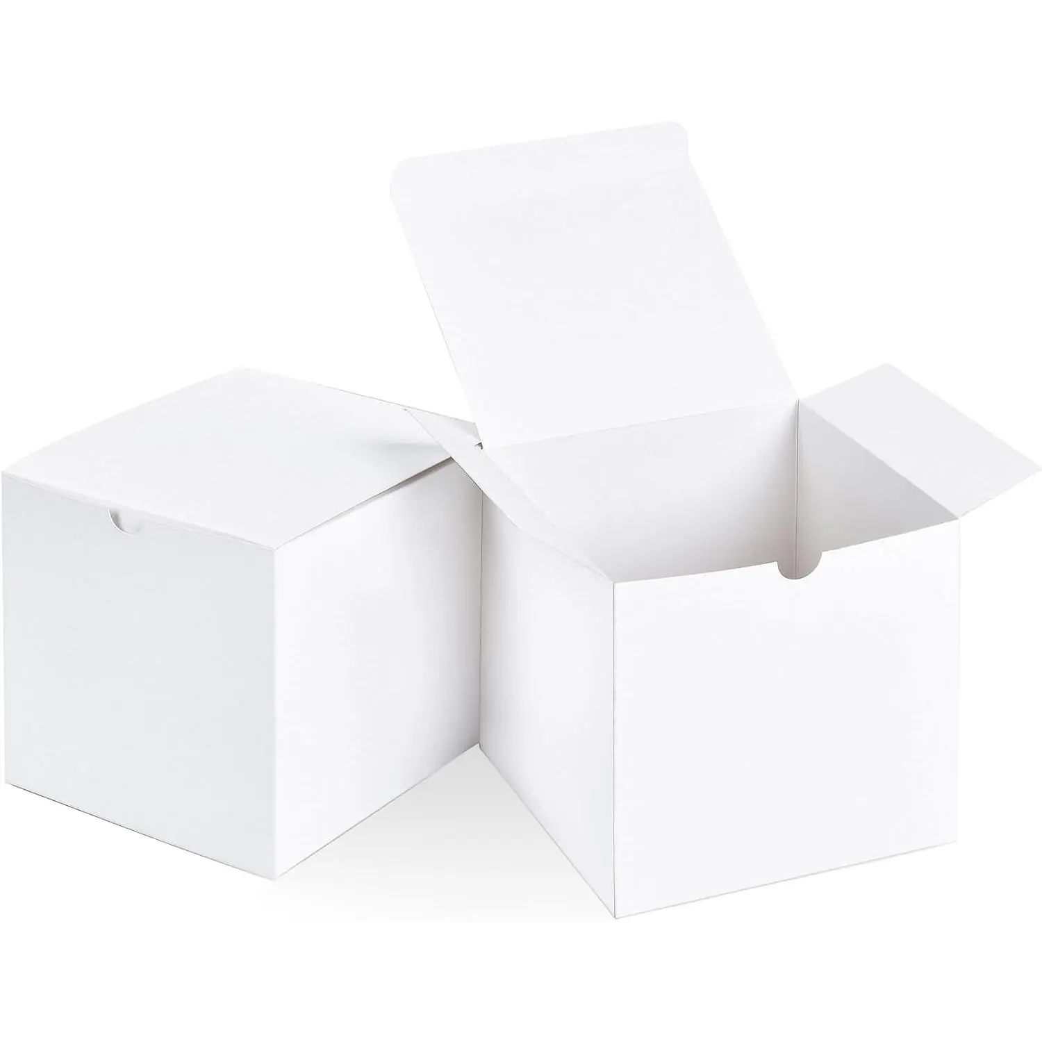 10 Pack White Cardboard Gift Boxes with lids |4x4x4inch Square Boxes | Small Gift Boxes Suitable for Party, Wedding, Christmas, Holidays, Birthdays and All Other Occasions
