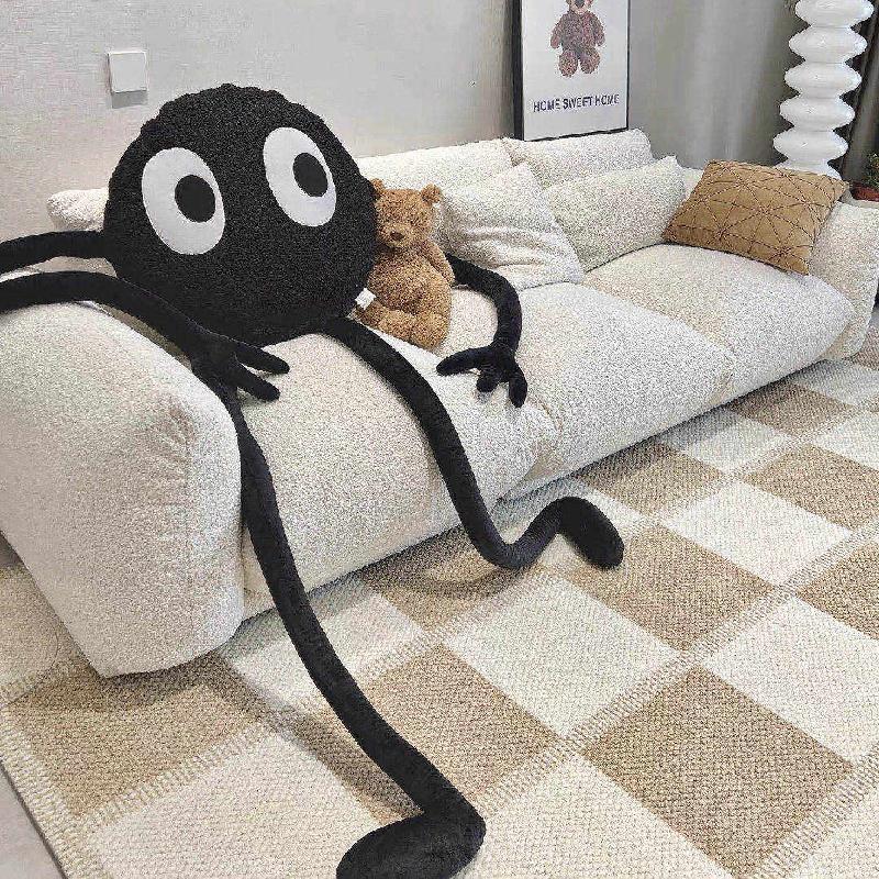 Giant Cute Black Briquettes Octopus Plush Toy Stuffed Long Legs Octopus Doll Plush Animal Pillow Creative Gift Kawaii Room Decor