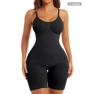 Women's Solid Backless Seamless Shapewear Bodysuit, Casual Comfy Tummy Control Hip Lifter Shaper Clothes, Womenswear Compression, Lady Sexy Shapewear for All Seasons Back To School