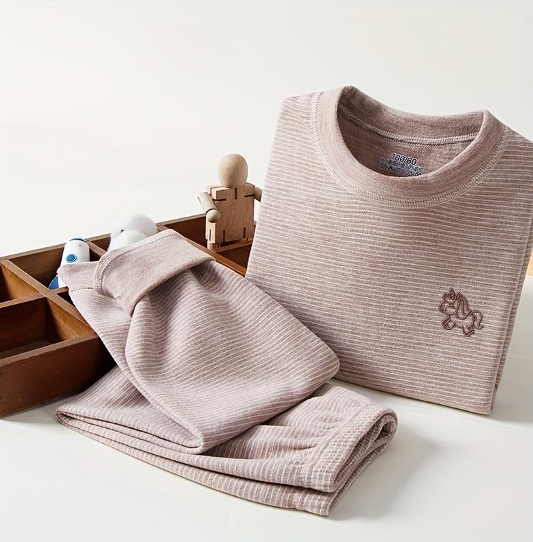 Thermal Underwear Set with a Small Collar for Boys And Girls, a Warm And Thick Base Layer for, Perfect for Autumn And Winter, Halloween, And Christmas, for Outdoor