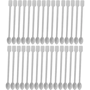 Coffee Spoon 500 PCS Disposable Tiny Coffee Tea Spoon White Plastic Stir Cocktail Sticks Mini Tea Stirrer