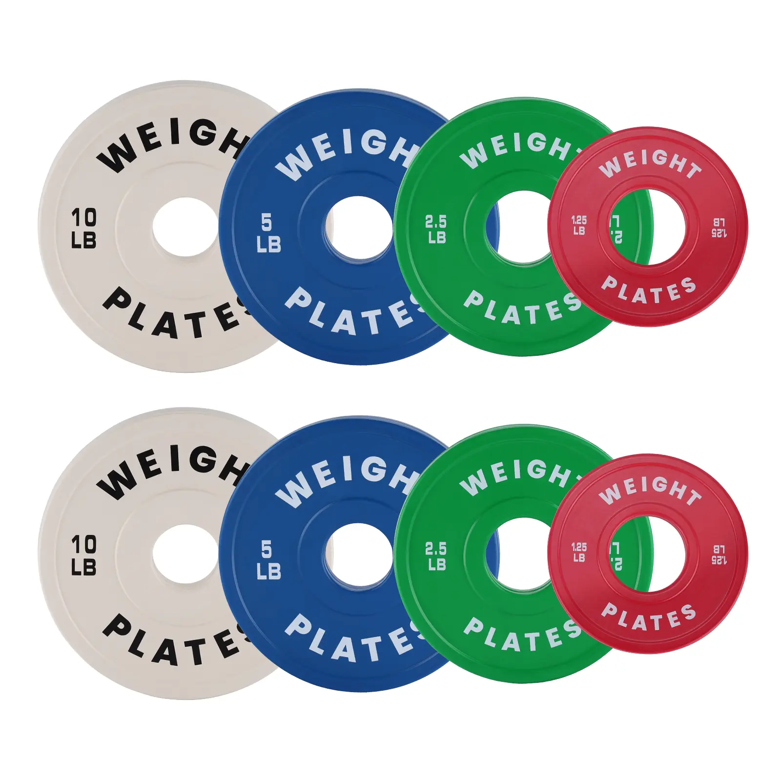 Precision Weight Increments for Progressive Training – Fractional Global Games Weight Plates Set – Rubber Coated, 2-Inch, Durable, Color-Coded – 1.25LB/2.5LB/5LB/10LB Pairs