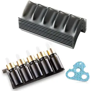 Essential Oils Shelf - Black Storage Rack with Drawer, Holds Oils (5ML-20ML)