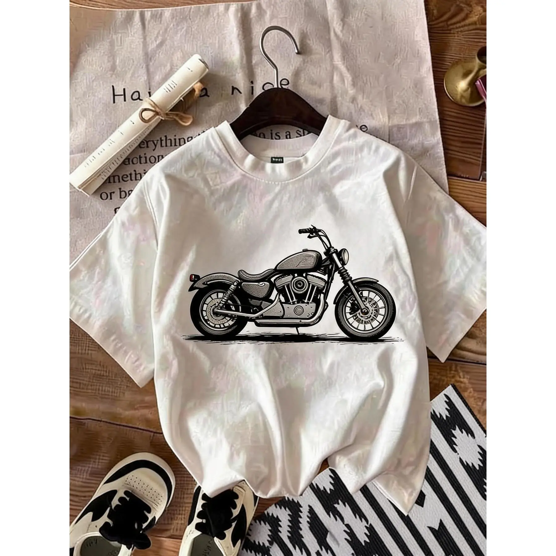 Women's Oversized Short Sleeve T-Shirt with Teddy Bear Graphic & Stay Happy Shine Bright Slogan - Loose Fit Crewneck Casual Summer Top, Machine Washable -Line for Casual Attire Suitable for