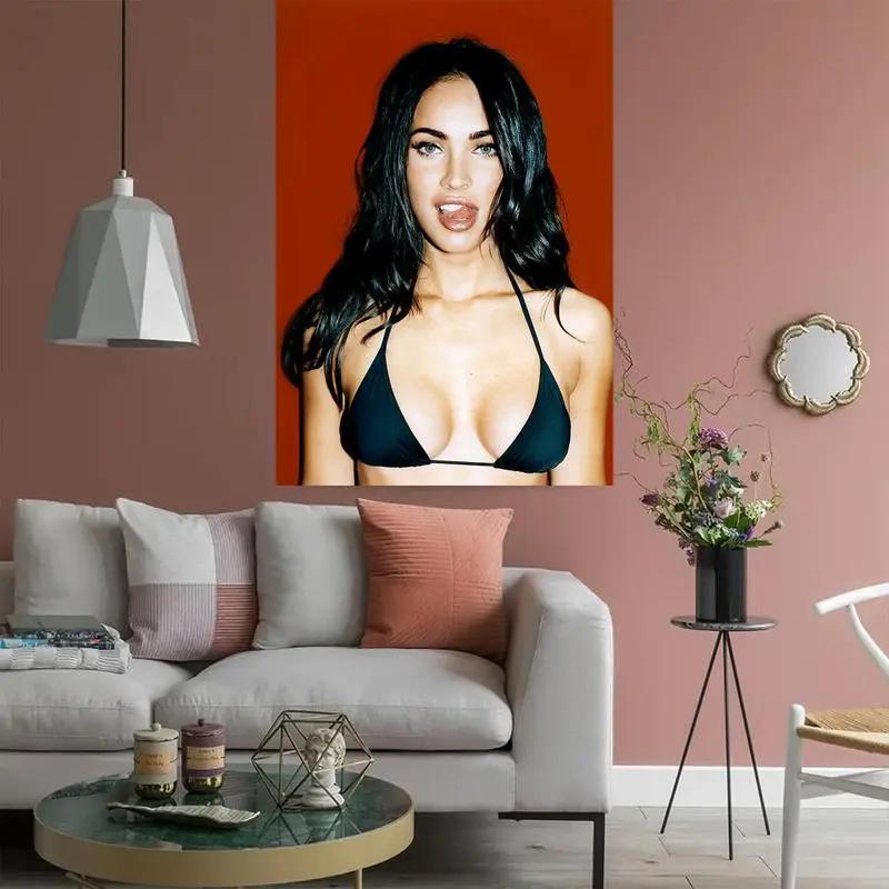 Flair Hub Megan Fox 3x5Ft Flag Tapestries Wall HangingCollege Dorm Wall Decor Room Flags Wall Art Poster Home Decor forBedroom Living Room Banne Decoration