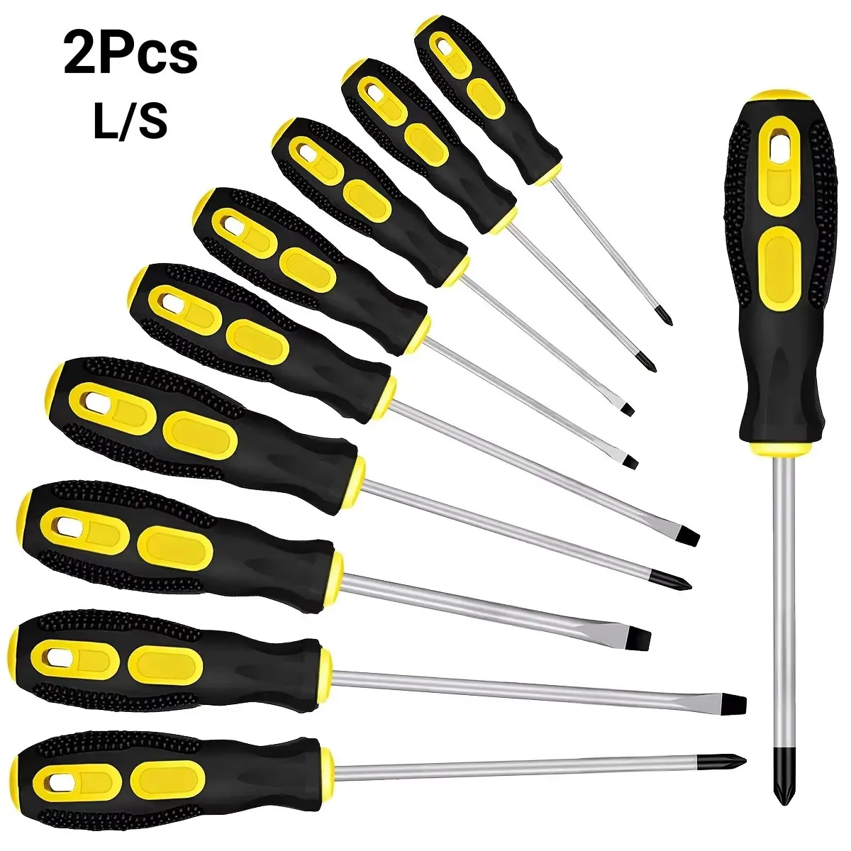 Cross Shaped Screwdriver Set, Chrome Vanadium Steel Handle, Anti Slip Rubber Handle, Household Repair Screwdriver Set, Furniture Assembly, Computer Digital Repair, Lamp Installation, Equipment Maintenance, Daily Household DIY, and Easy Auto Repair