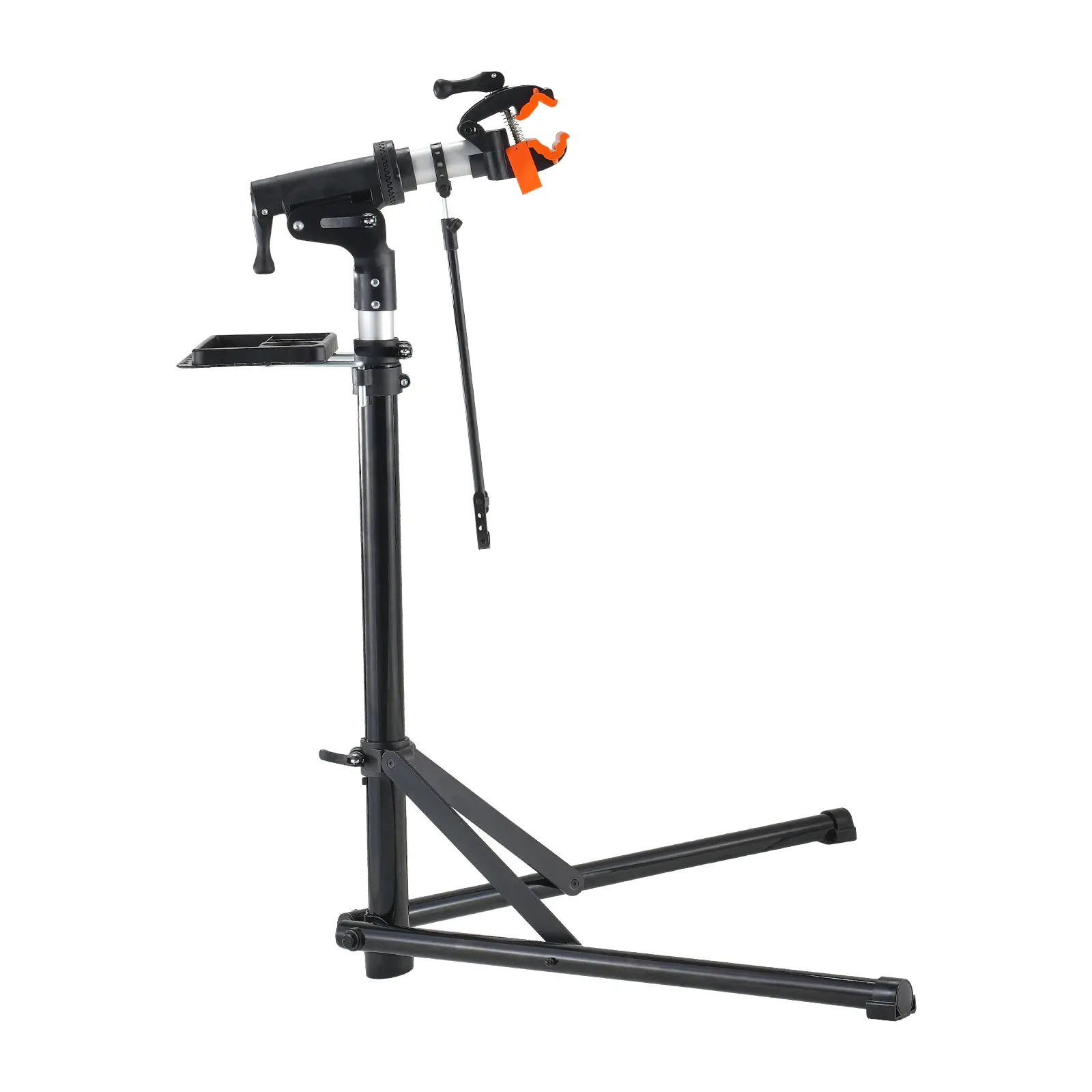 Bike Repair Stand, 66 lbs Heavy-duty Aluminum Bicycle Repair Stand, Adjustable Height Bike Maintenance Workstand with Magnetic Tool Tray Telescopic Arm, Foldable Bike Work Stand for Home, Shops