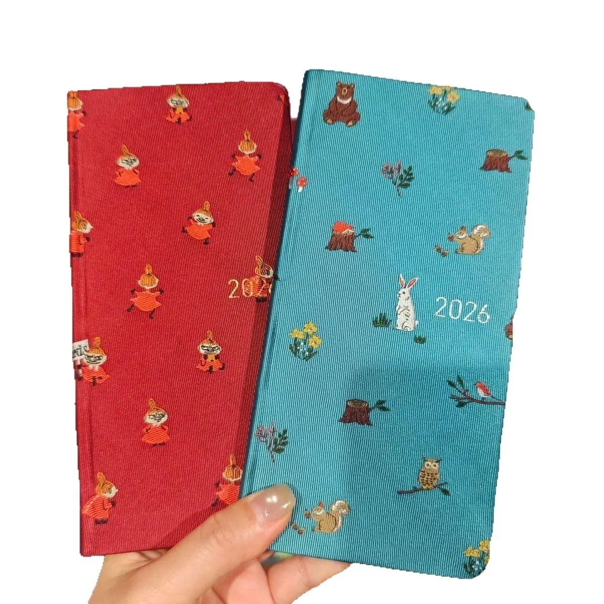 Vintage Retro Aesthetic Japanese-Style Rum Forest Cloth-Cover Pocket Notebook, Portable Mini Daily Diary Notepad for Students, School & Office Stationery, Journaling
