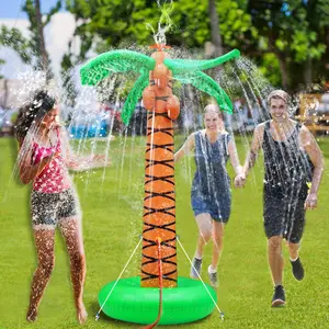 Inflatable Palm Tree Sprinkler Toy for Garden Decor and Outdoor Water Play