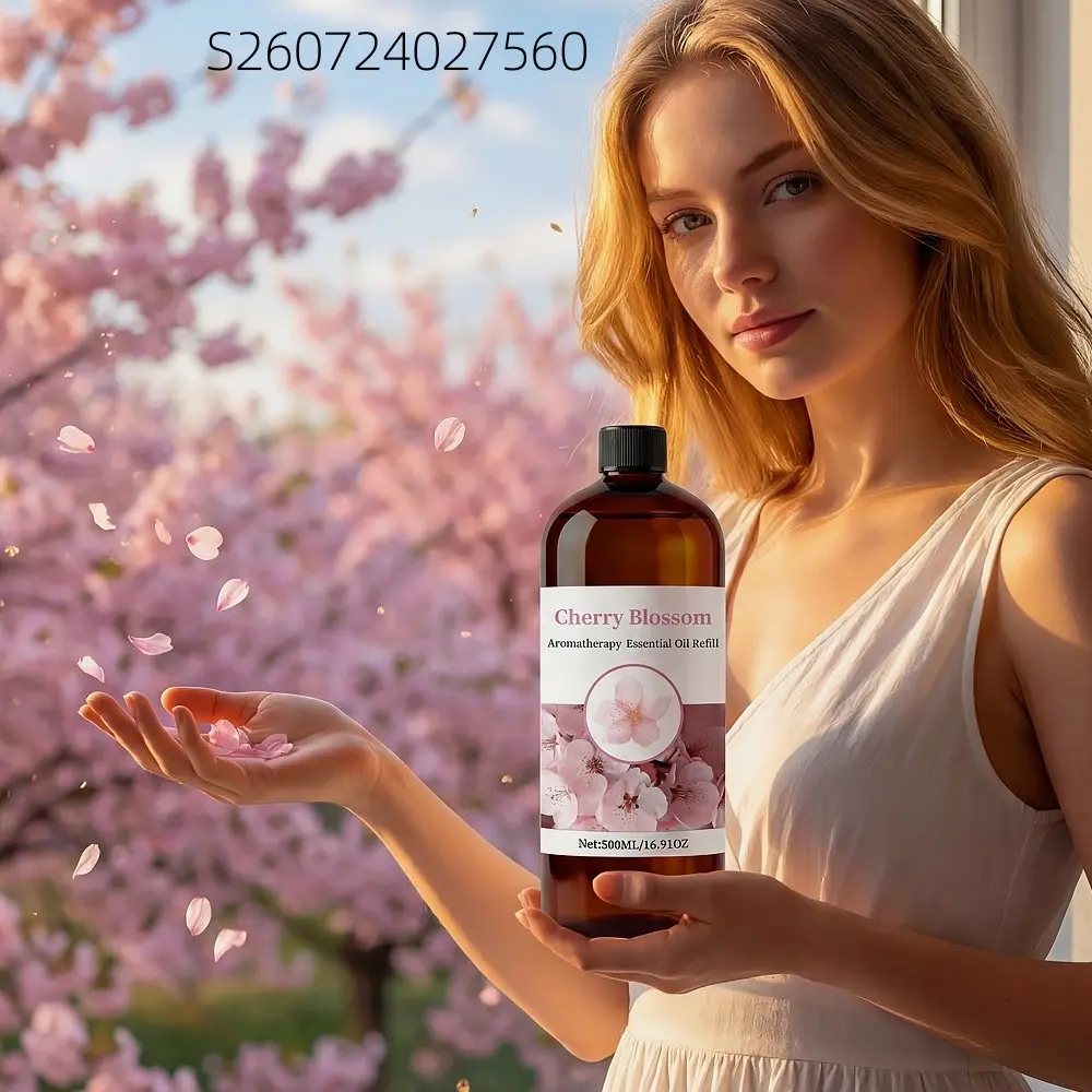 500ML Large Capacity Aromatherapy Essential Oil Refill, Alcohol-Free, Long-Lasting Fragrance, Suitable for Home and Car, Compatible with Diffusers