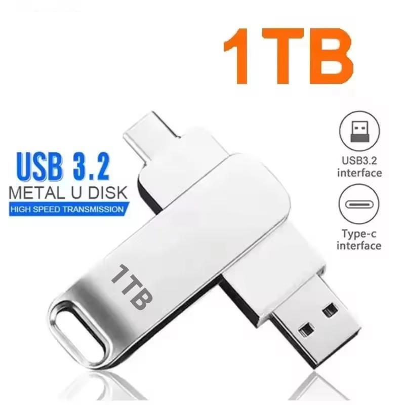 16TB USB 3.2 Flash Drives High Speed Transfer Metal Pendrive Memory Card Pendrive Flash Disk Memoria Waterproof Stick