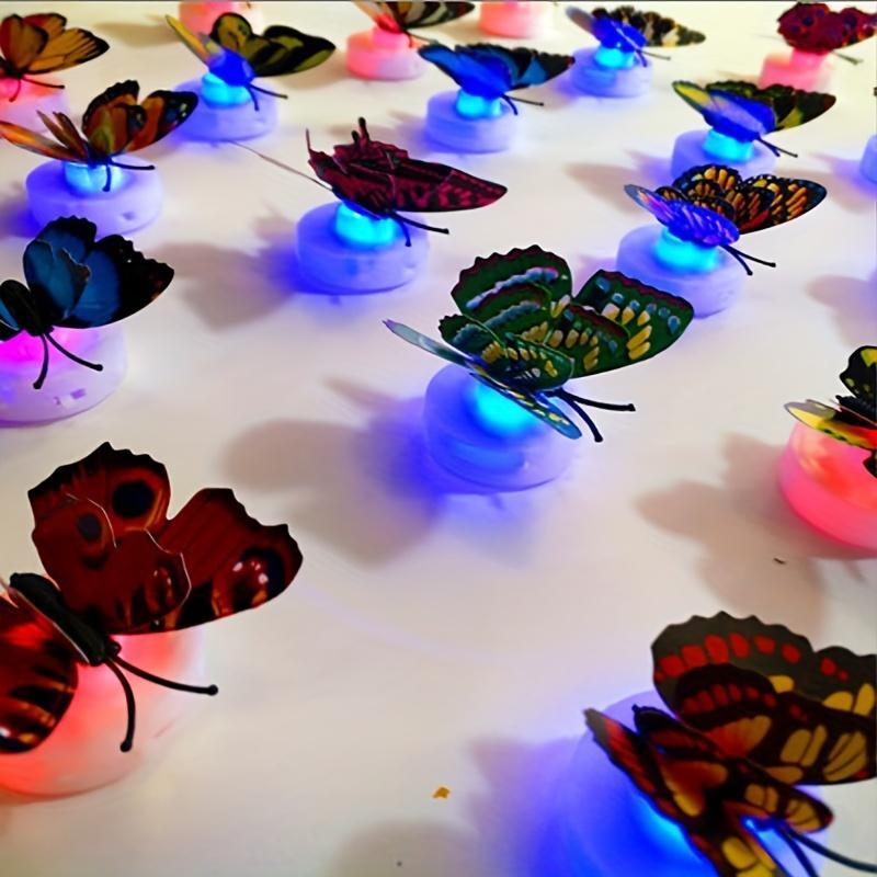 Random Color 3D Butterfly Lamp, 5/10/20 Counts Cute Simulation Butterfly, Romantic Wall Decoration For Home Room Layout Table Wall Decor for christmas gift