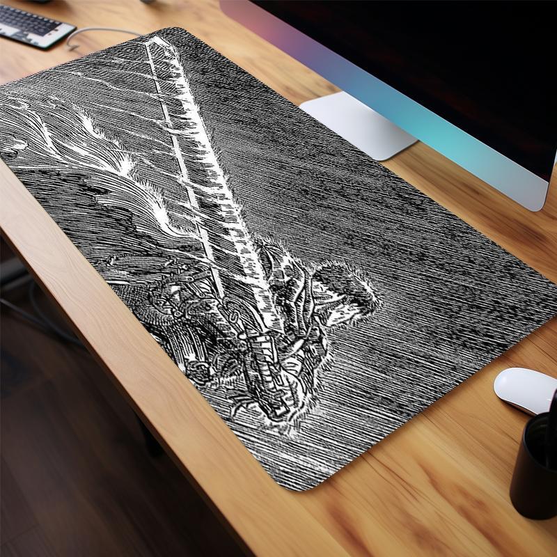 Creative Pattern Mouse Pad, Gaming Mouse Pad, Non-slip Rubber Base Stitched Edge Desk Pad for Laptop Desktop, Office Desk Accessories, Corporate Work Desk Accessories, Gaming Desk Accessory, Computer Desk Mat