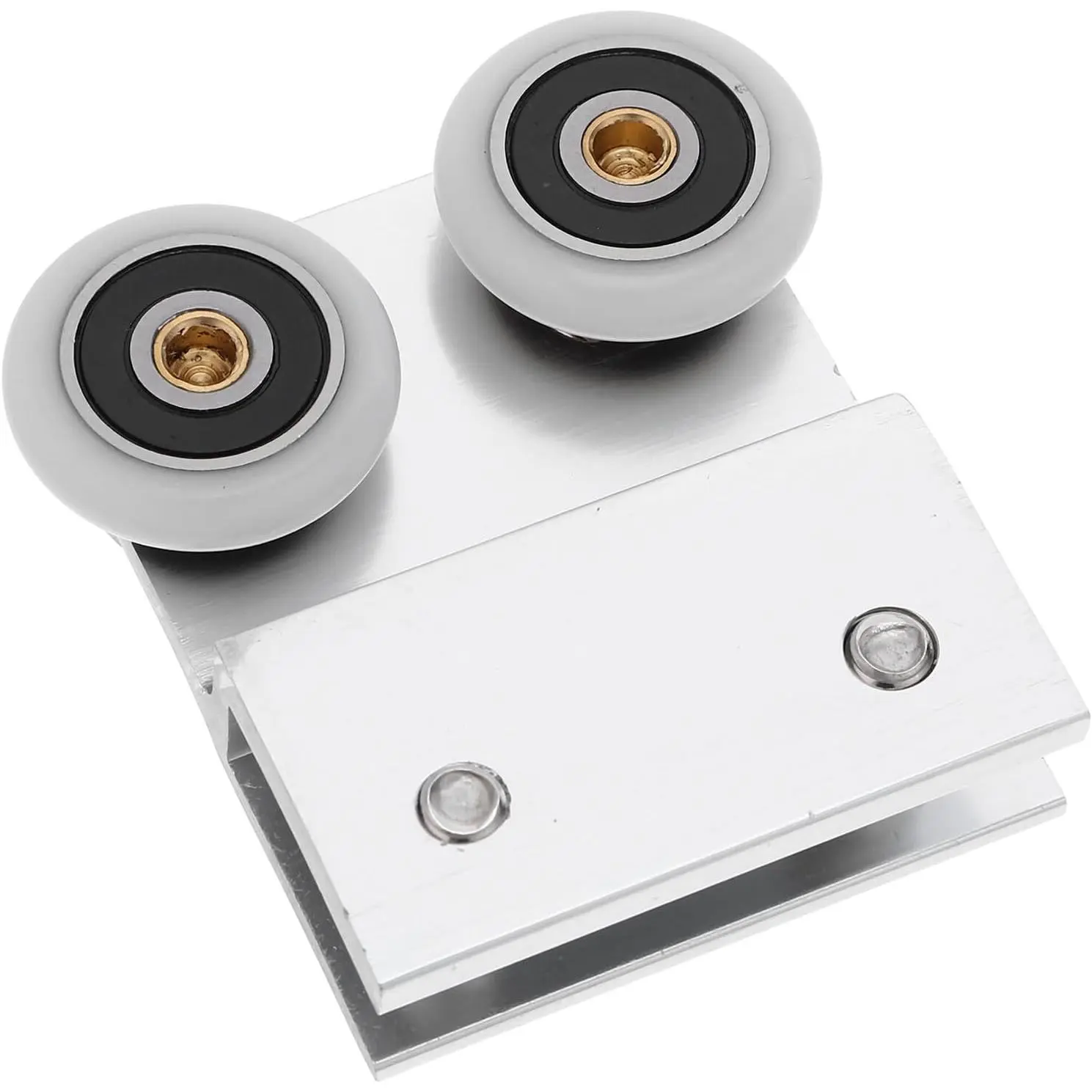 A Man's Tools Veemoon Sliding Door Track Rollers with Double Pulley Wheels 150kg Load Capacity Silver Finish Silent Sliding Door Guide Wheels for Home
