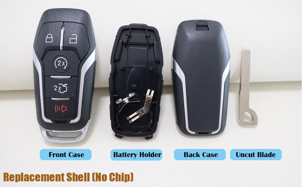 Replacement Key Fob Cover Shell fit for Ford Fusion Explorer Mustang Edge F150 F250 F350 Lincoln MKZ MKC Keyless Entry Key Fob Case M3N-A2C31243300