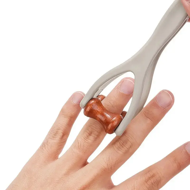 Dual-Sided Therapy Tool: Combines two unique texturePortable Bian Stone Finger & Hand Massager – Dual-Sided Roller for Arthritis, Carpal Tunnel, Circulation & Stress Relief