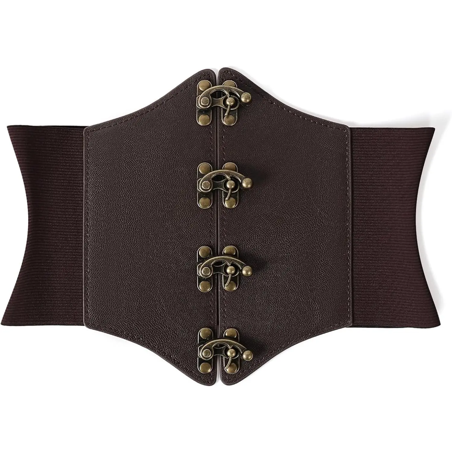 Women's Gothic Elastic  Belt Retro Wide Waspie Corset Belts for Women