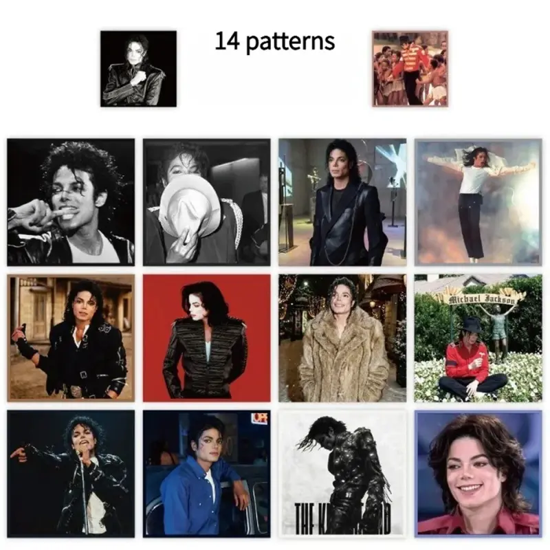 Hot 500 Sheets New Michael Jackson Film Stickers, Supersta Attractive Stickers for Decorating Desktop Items 14 Designs Available For Fans Gifts
