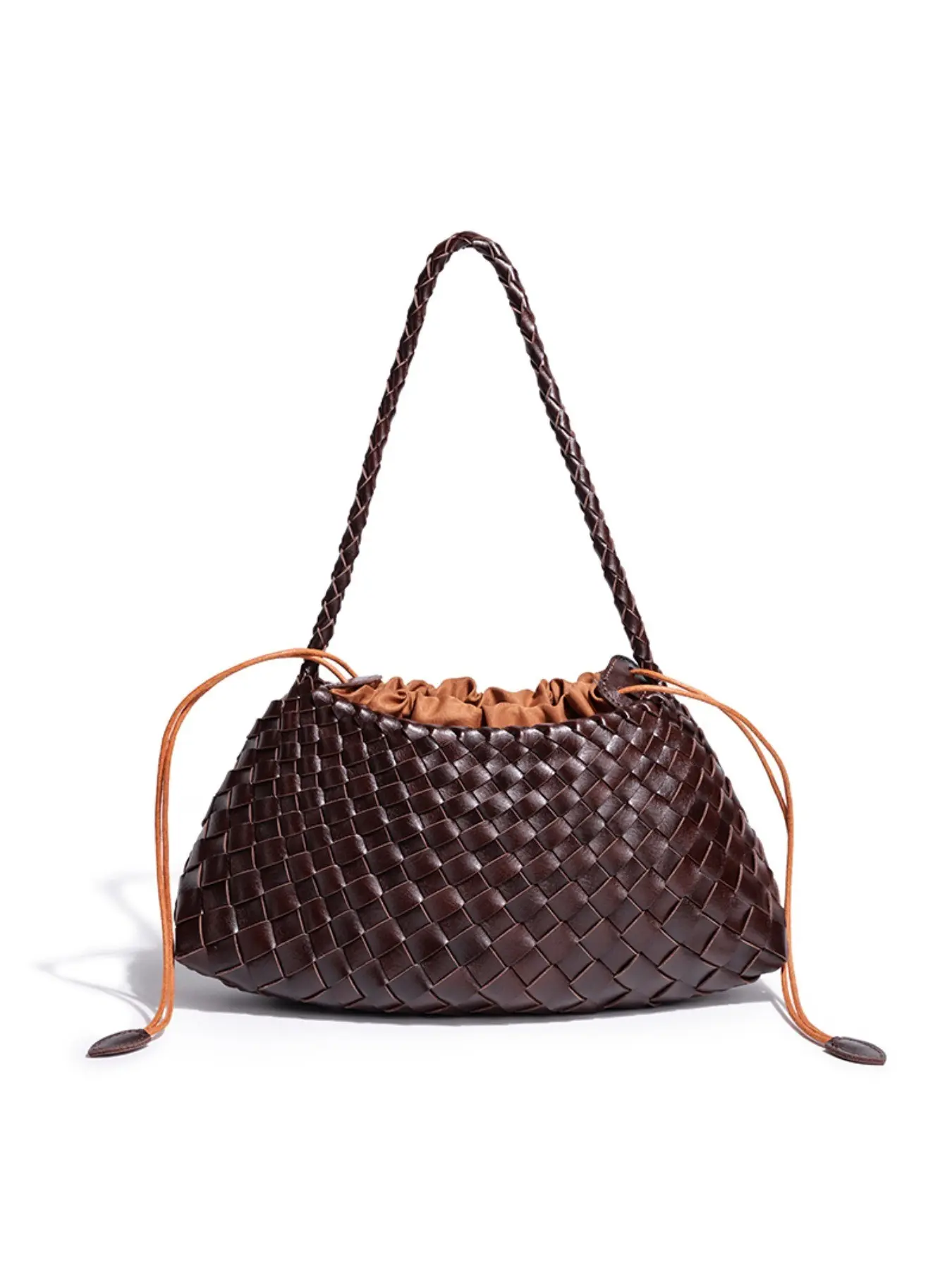 New Handmade Woven Basket Bag for Women, Commuter Crossbody Backpack, Vintage French Style, Versatile Shoulder Bag, Crafted by Hand