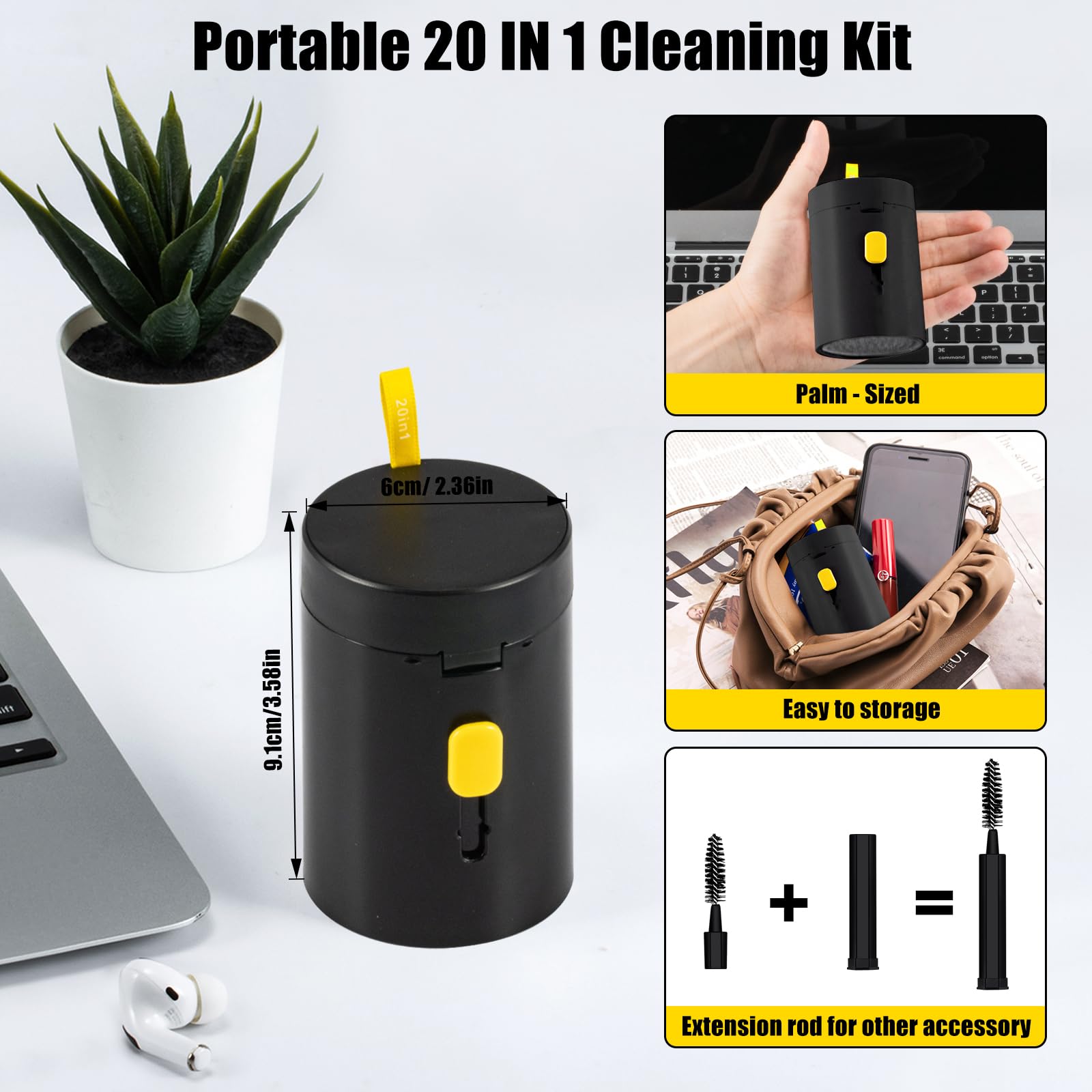 Multifunctional Cleaning Kit for Phone, AirPod, Camera, Multi-Tool Cleaning Kit, Portable Design Electronic Devices Cleaning Kit, Camera Care Accessories for Cleaning Phone Holes, Camera Cleaner