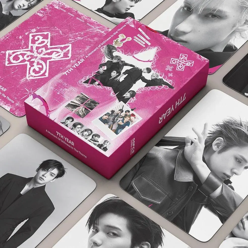55PCS Kpop Hot Boy Group New Album "7TH YEAR" High Quality Lomo Cards HUENINGKAI TAEHYUN BEOMGYU SOOBIN YEONJUN Fans Gifts