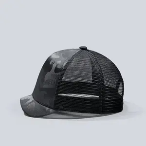 Japanese-Style Short-Brim Baseball Cap/Bucket Hat for Men & Women — Trendy Sports Running Breathable Mesh Camouflage Summer