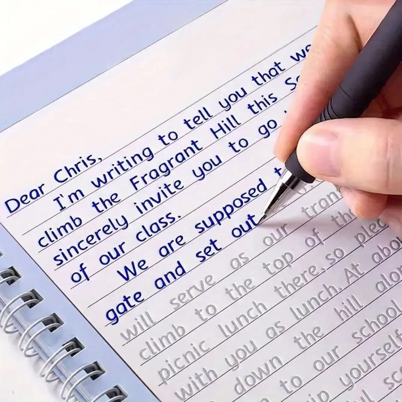 English Letter Writing Practice Book, 1 Piece Reusable Handwriting Practice Calligraphy Book, School & Educational Supplies