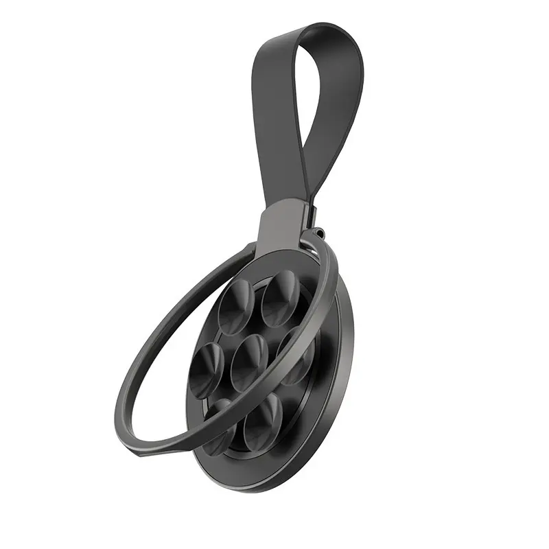 Silicone Suction Cup Phone Holder with Mirror, Foldable Magnetic Mount for Multi-Scene Use