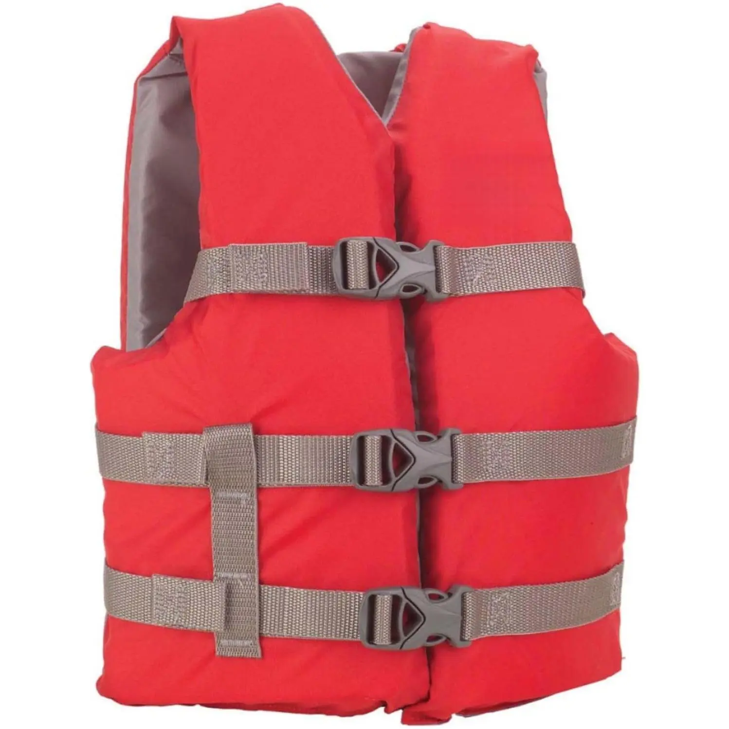 Kids Life Vest, USCG Approved Type III Life Jacket for Children 50 to 90 lbs, Youth PFD for Boating, Swimming, Watersports, Pool, Beach, & More, red