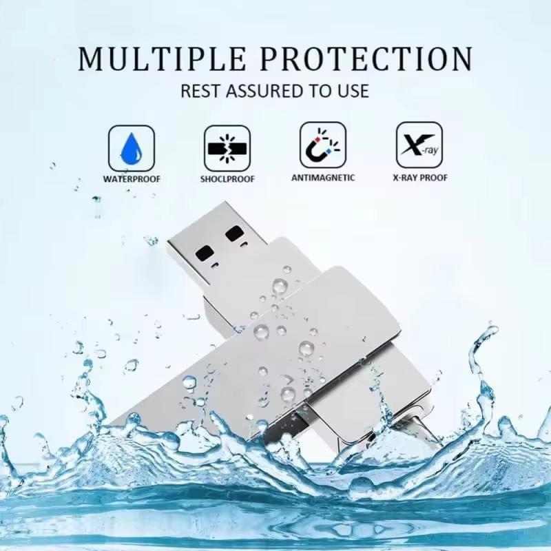 16TB USB 3.2 Flash Drives High Speed Transfer Metal Pendrive Memory Card Pendrive Flash Disk Memoria Waterproof Stick